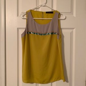 Beaded sleeveless blouse